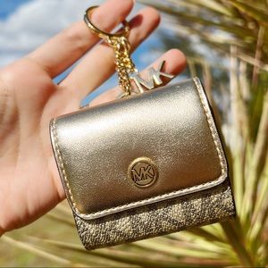 Michael Kors Case For AirPods Leather Charm
